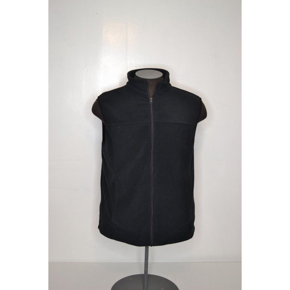 Bass Pro Shop Men's Medium Black Fleece Zip Up Vest